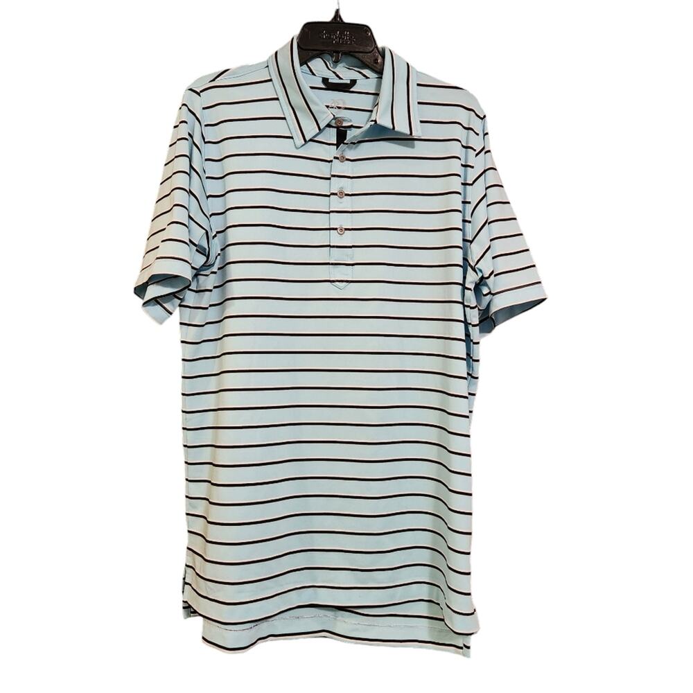 Zero Restriction Polo Shirt, Tour Series, Striped, size large L